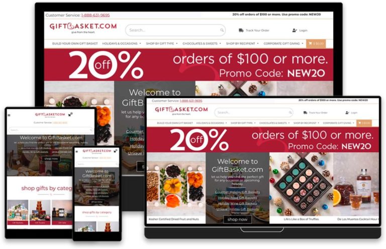 WooCommerce Website Developed for Gift Basket Company