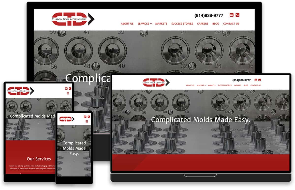 Responsive site Developed for Custom Tool Manufacturer site