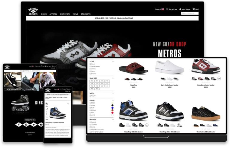 WooCommerce Website Developed for Brand Name Footwear Company