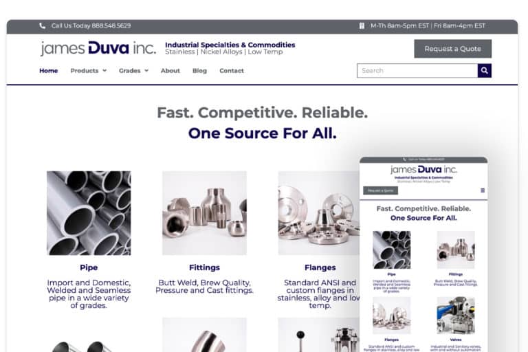 WooCommerce Website Developed for Alloy Industrial Products Manufacturer
