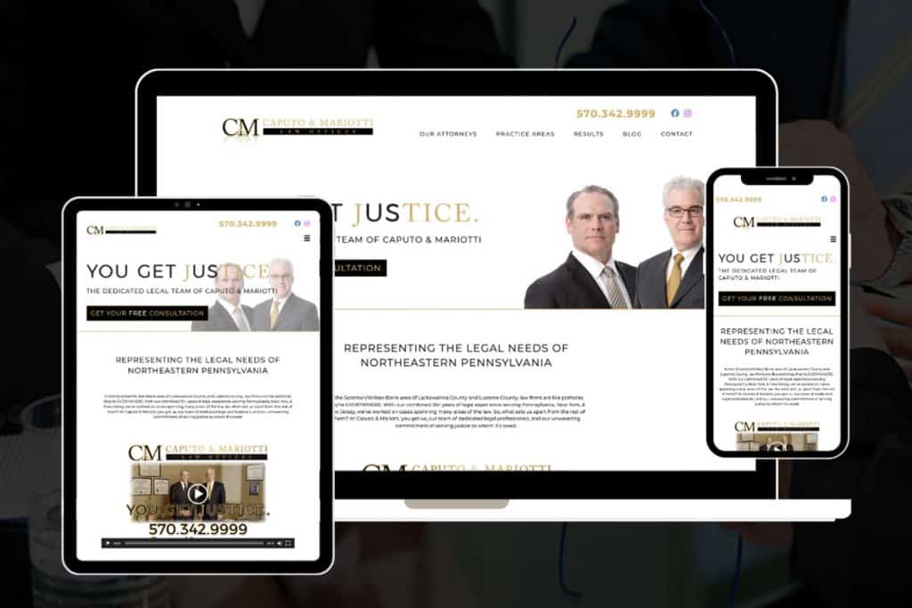 Law Firm Website Designed for Caputo & Mariotti Law Offices