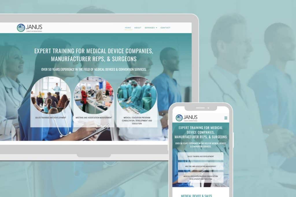 orthopedic healthcare company website design