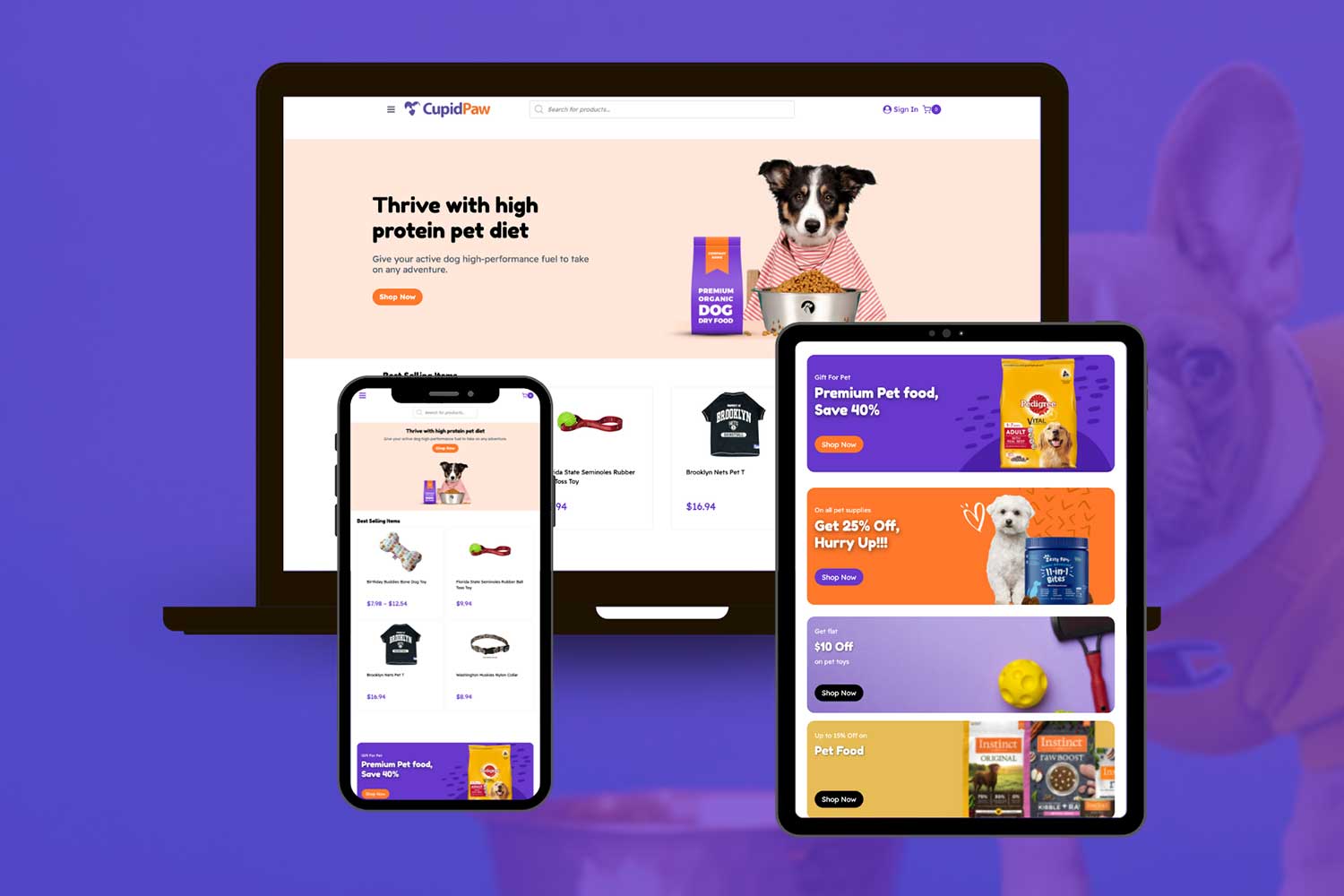WooCommerce Website Developed for Pet Supply Shop